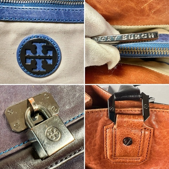 Tory Burch Very Rare Two-Tone Leather Large Lock Bag - Picture 10 of 13